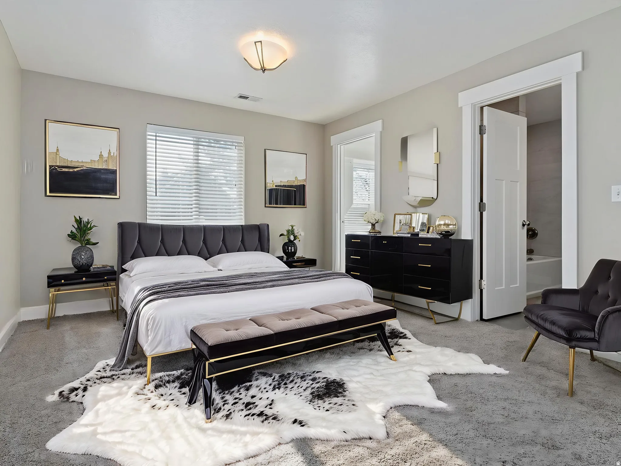 View of carpeted bedroom