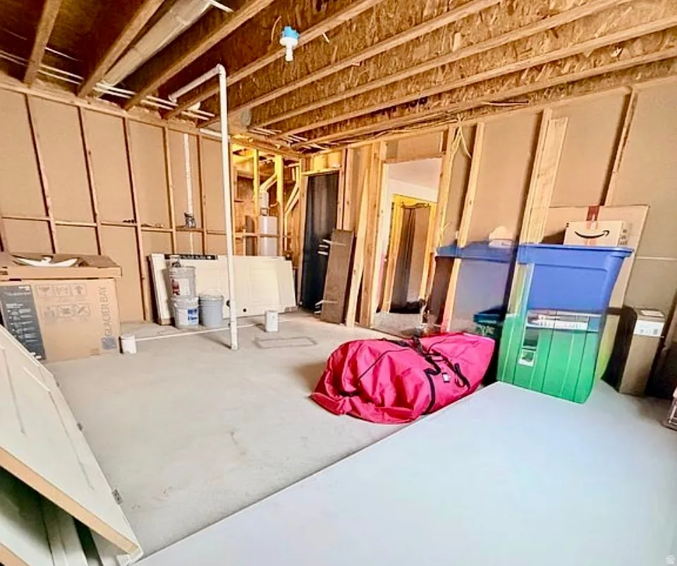 View of unfinished below grade area