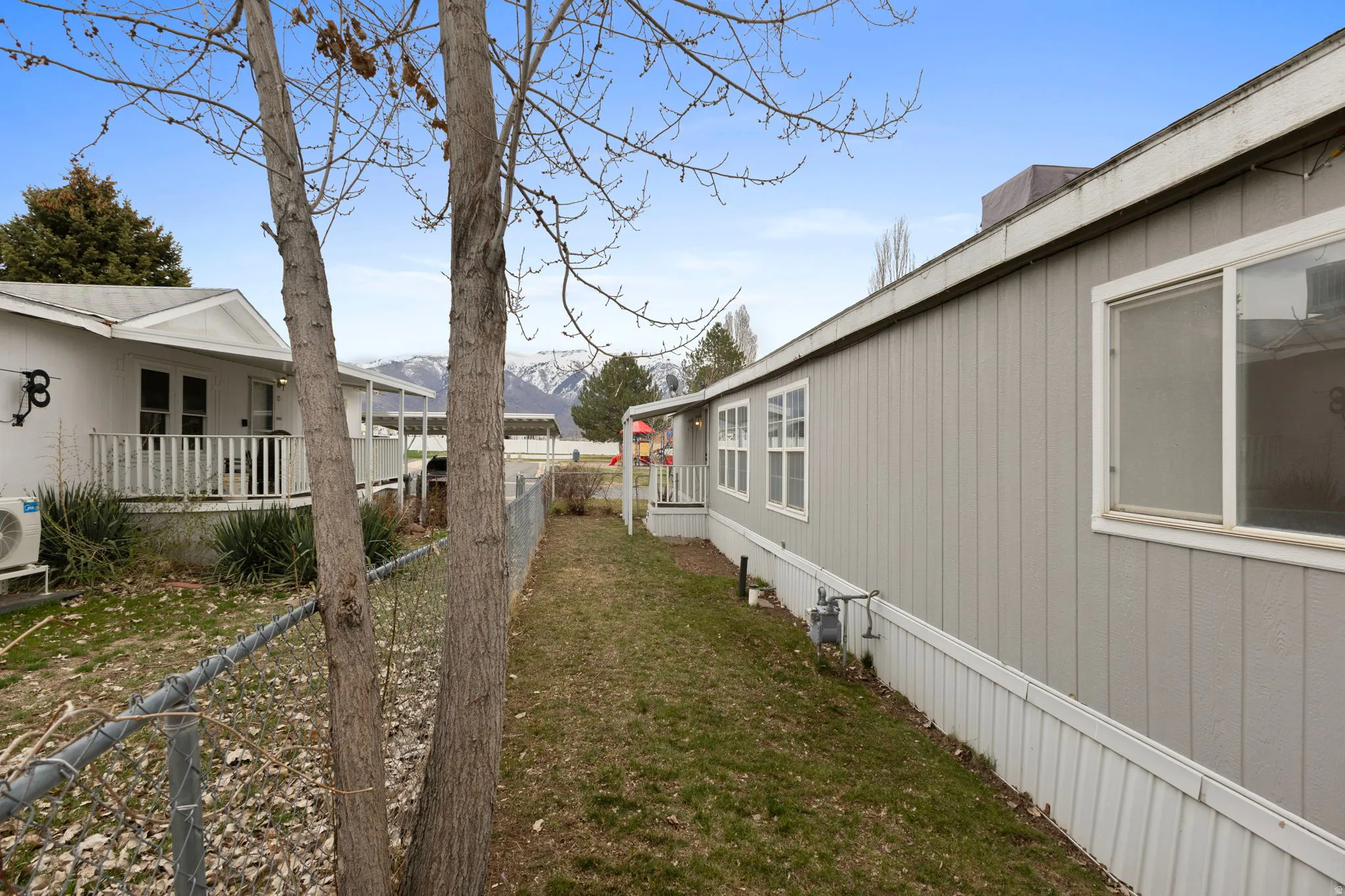 View of fenced yard