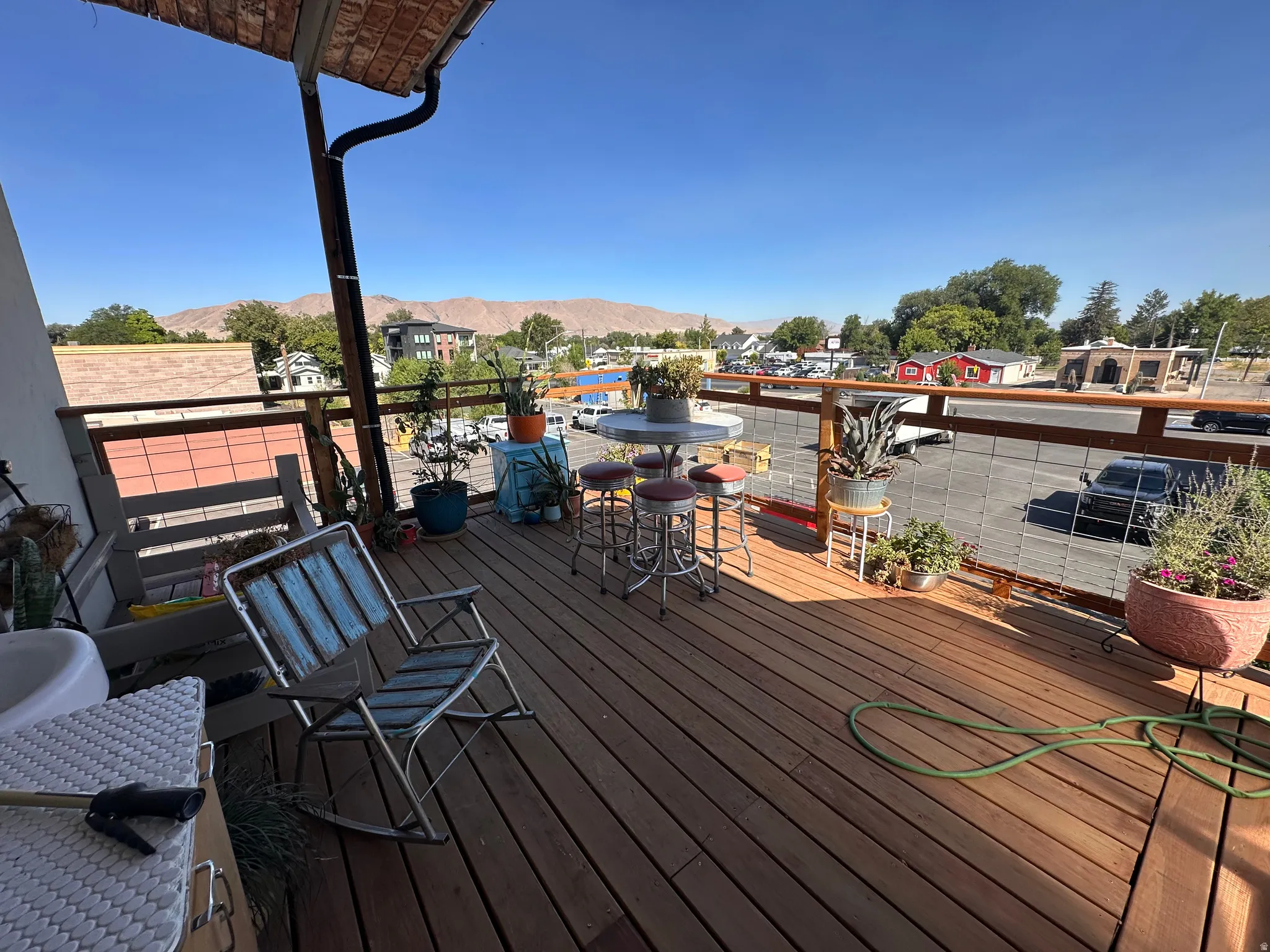 Deck with a mountain view
