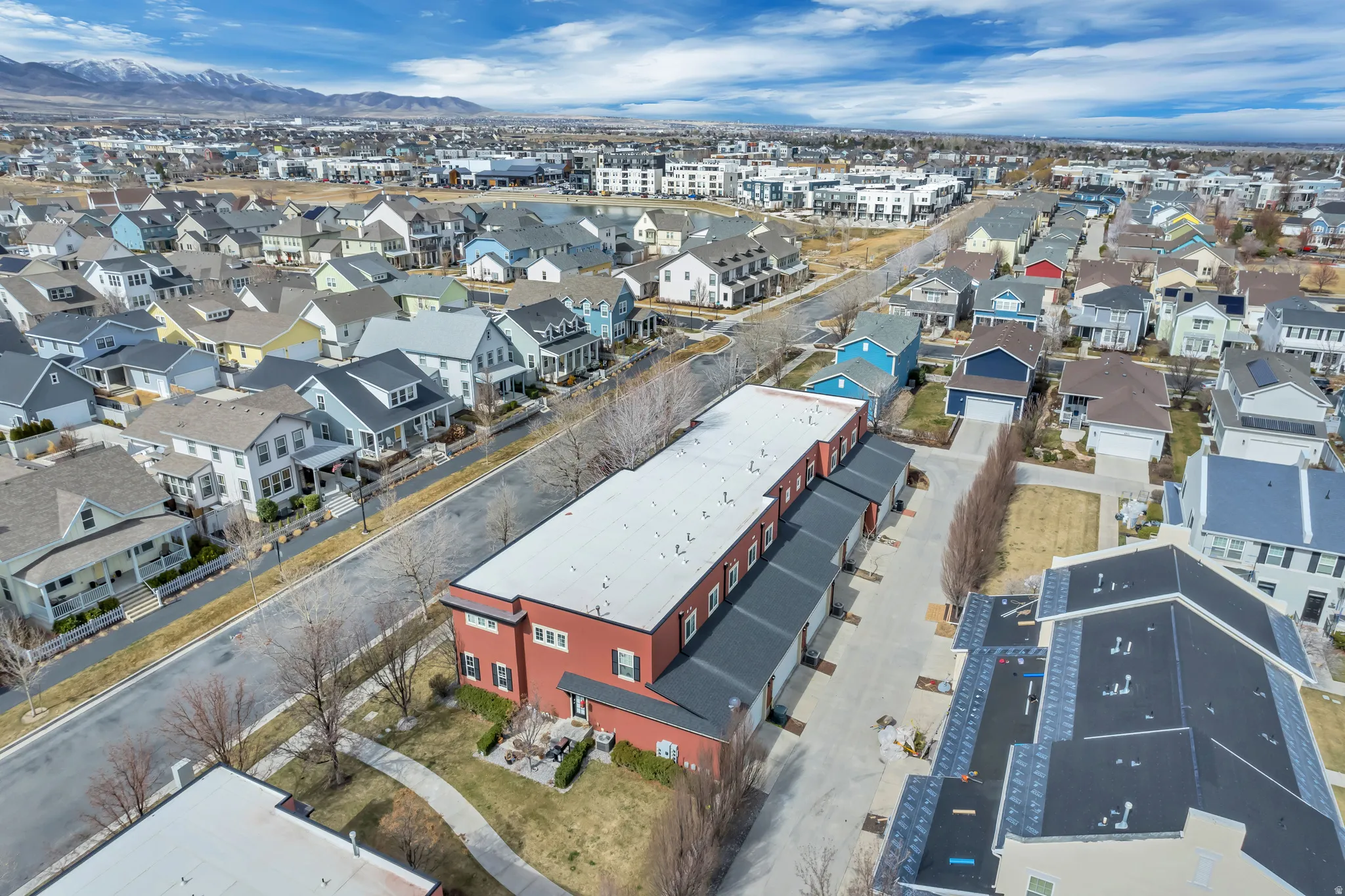 Aerial overview of property's location, super close to the lake!