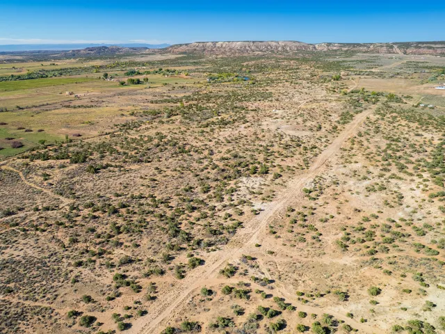Overview of rural landscape with a desert landscape and mountains
