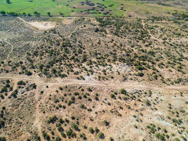 Overview of rural landscape with a desert landscape