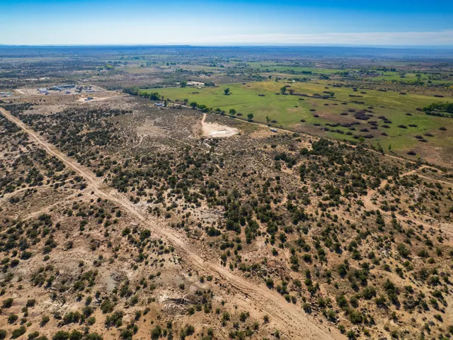 Aerial view of sparsely populated area