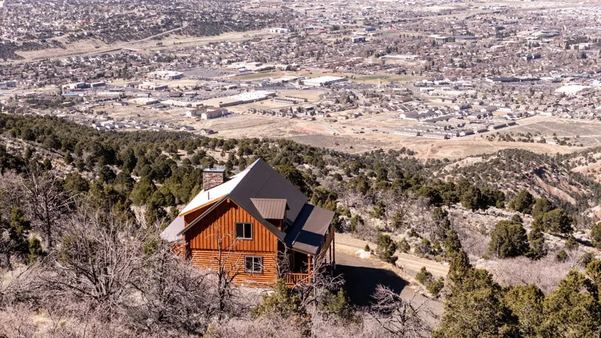 View from above of property