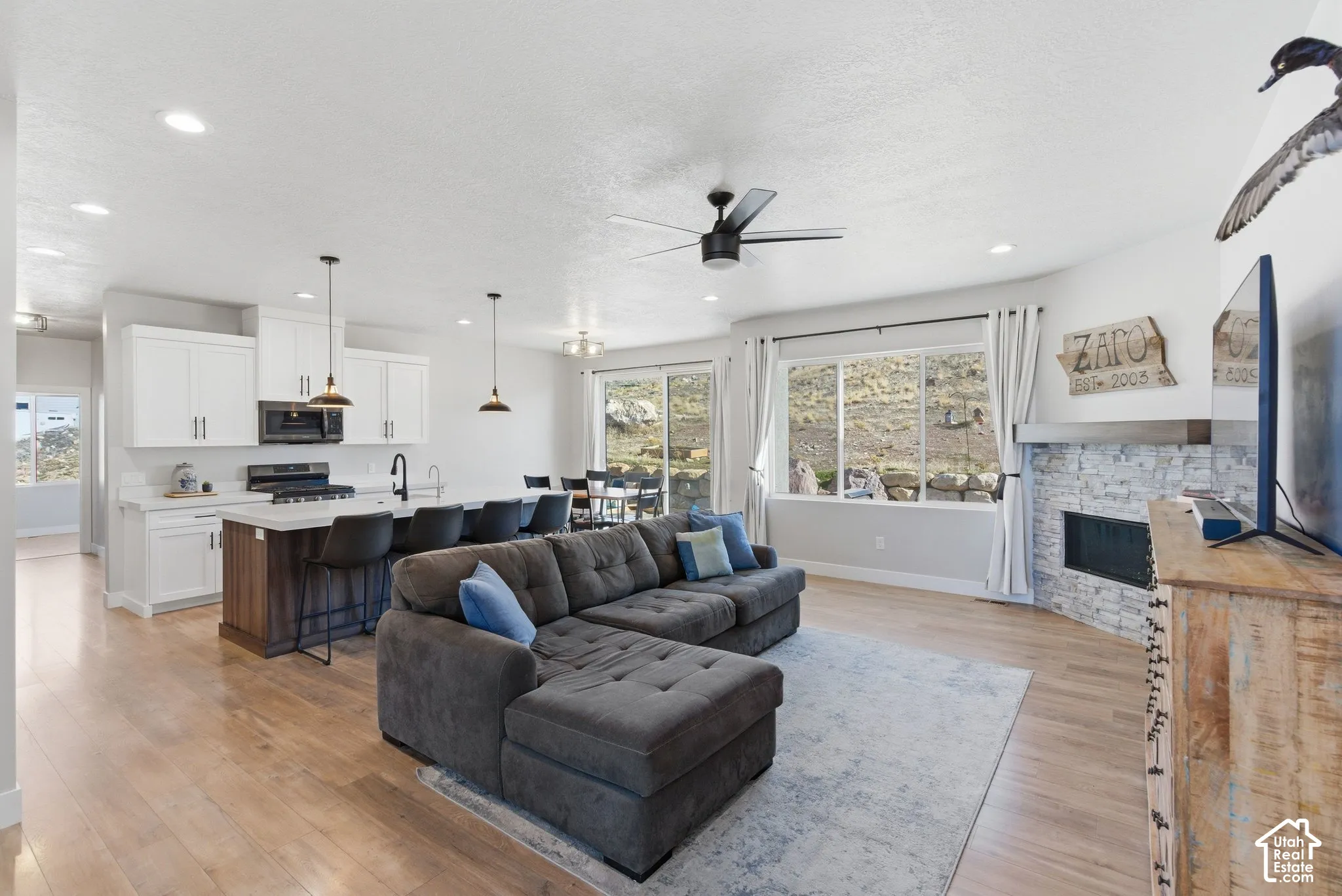 Open Concept floor plan with large windows and ample natural light