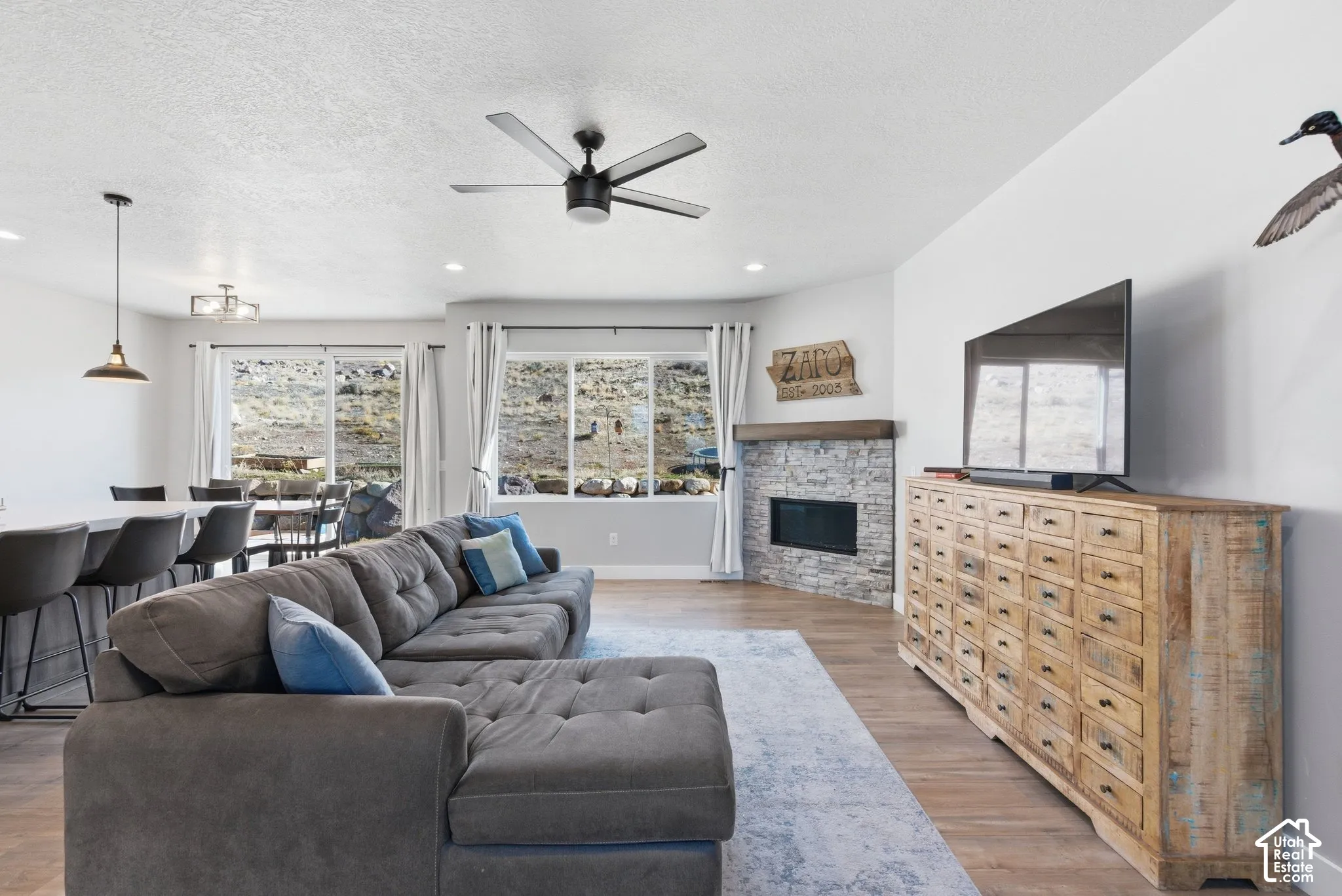 Clean, modern neutral tones.