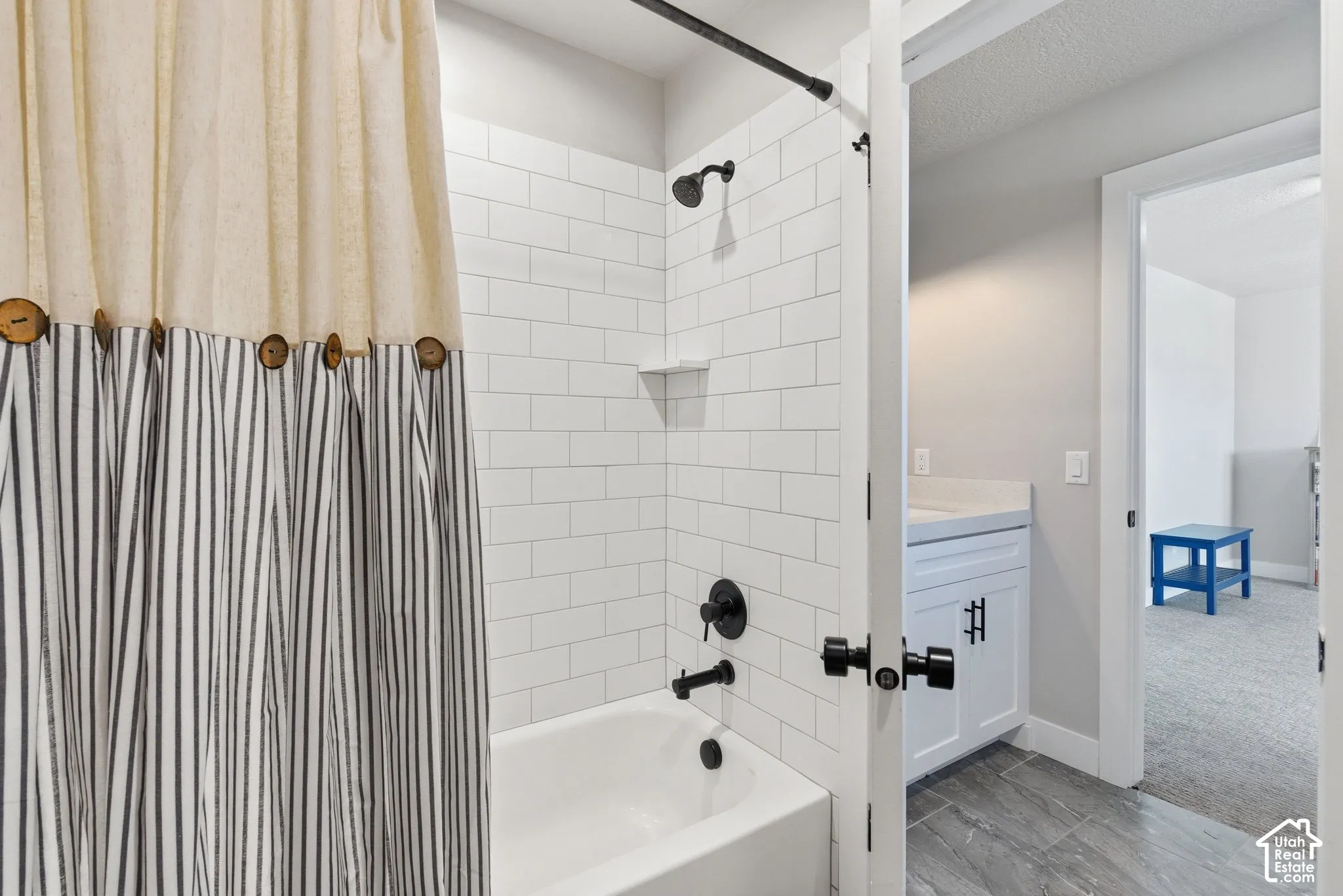 Upgraded tile bathroom