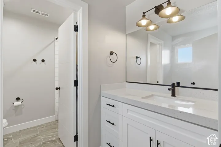 Upgraded quartz countertop and soft close cabinetry