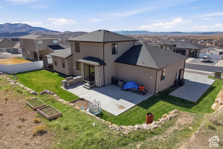 Very private property bordering the hillside; no backyard neighbors; extended concrete for entertaining space