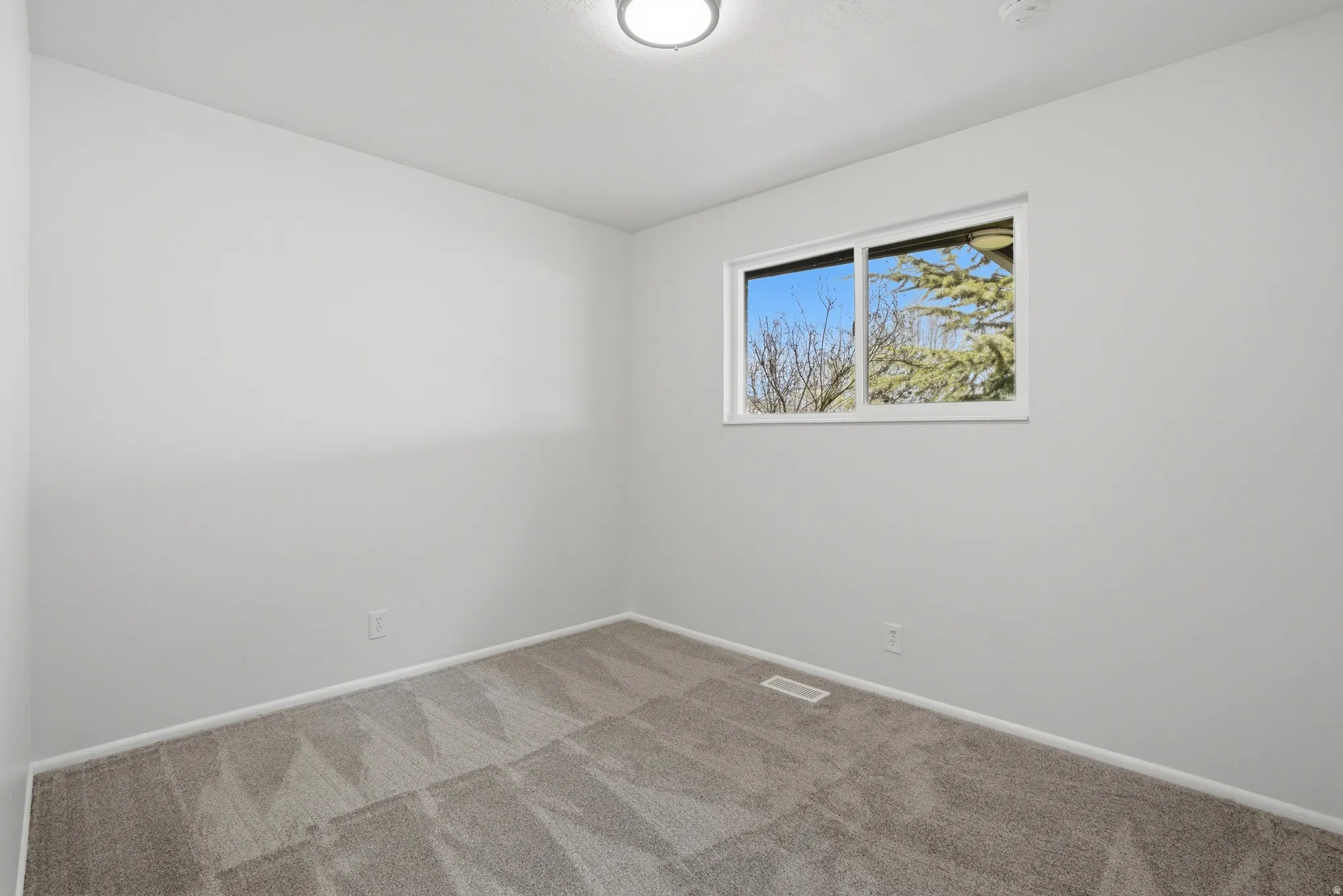 Empty room with baseboards and carpet floors