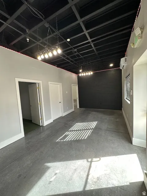 Garage with baseboards