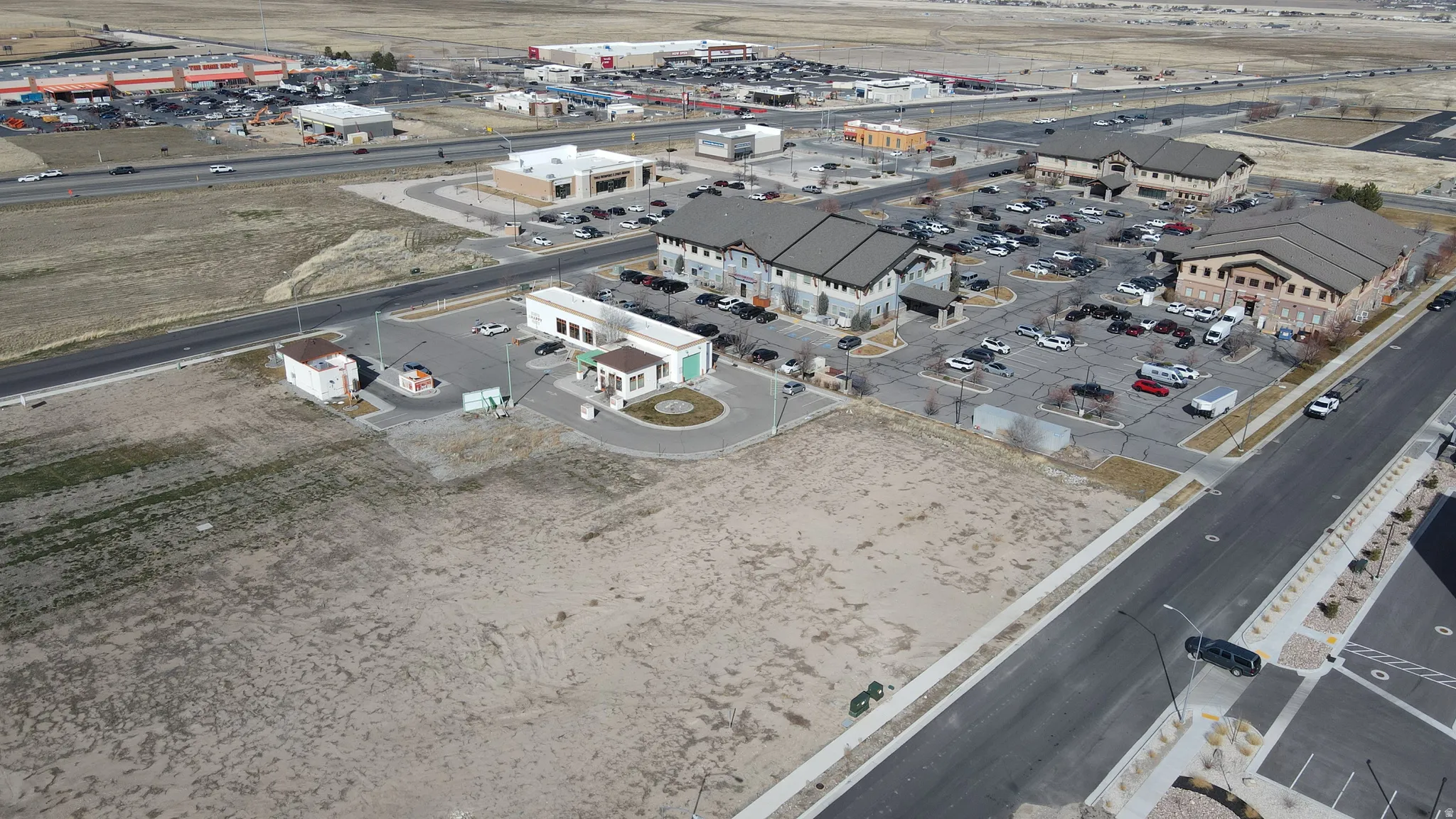 Aerial view of property's location