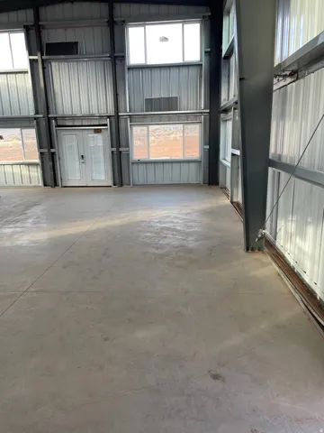 Garage featuring french doors