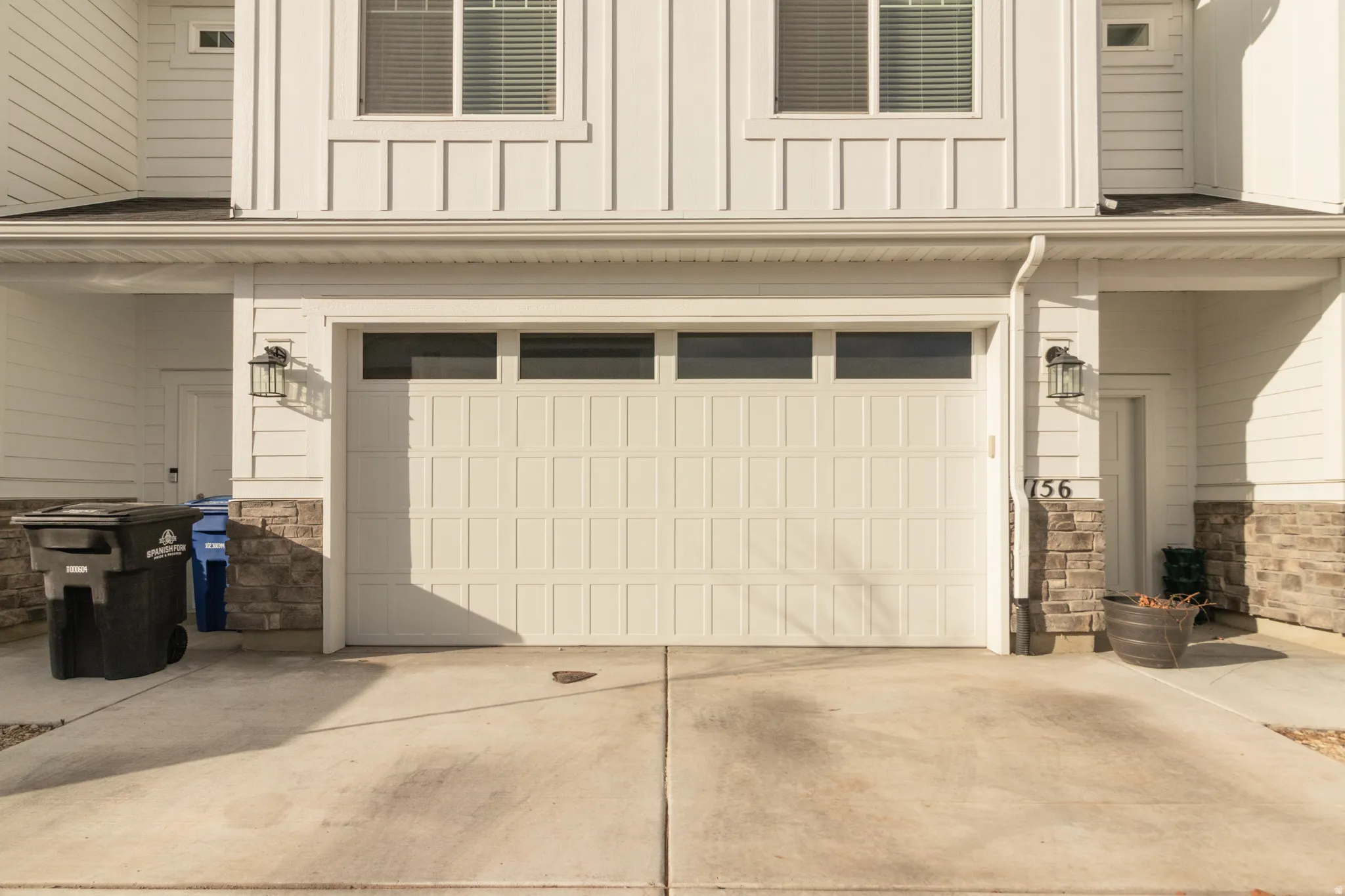 Garage with driveway