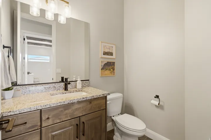 Bathroom featuring toilet and vanity