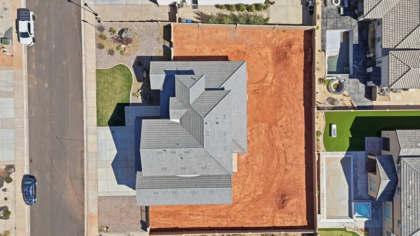 Aerial view of residential area
