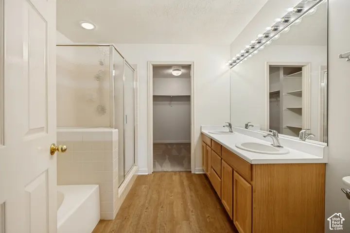 primary bathroom with new flooring