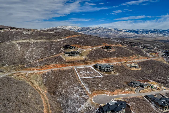 Aerial view of a mountainous background