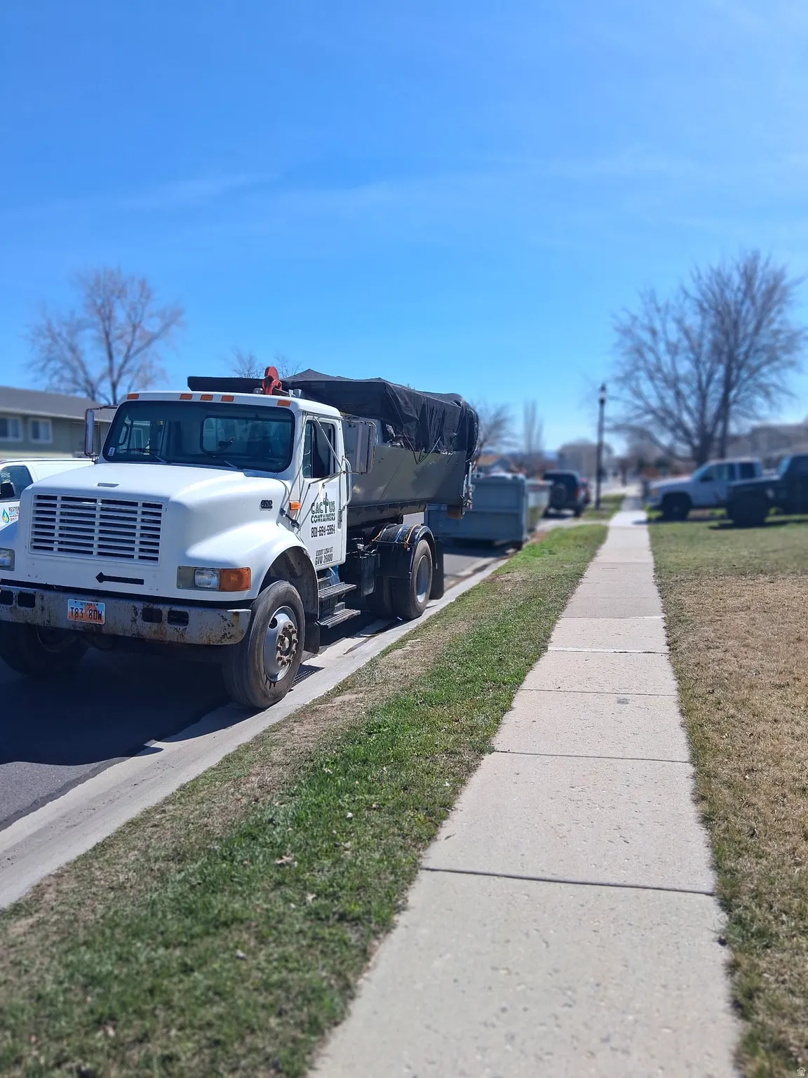 View of road with sidewalks