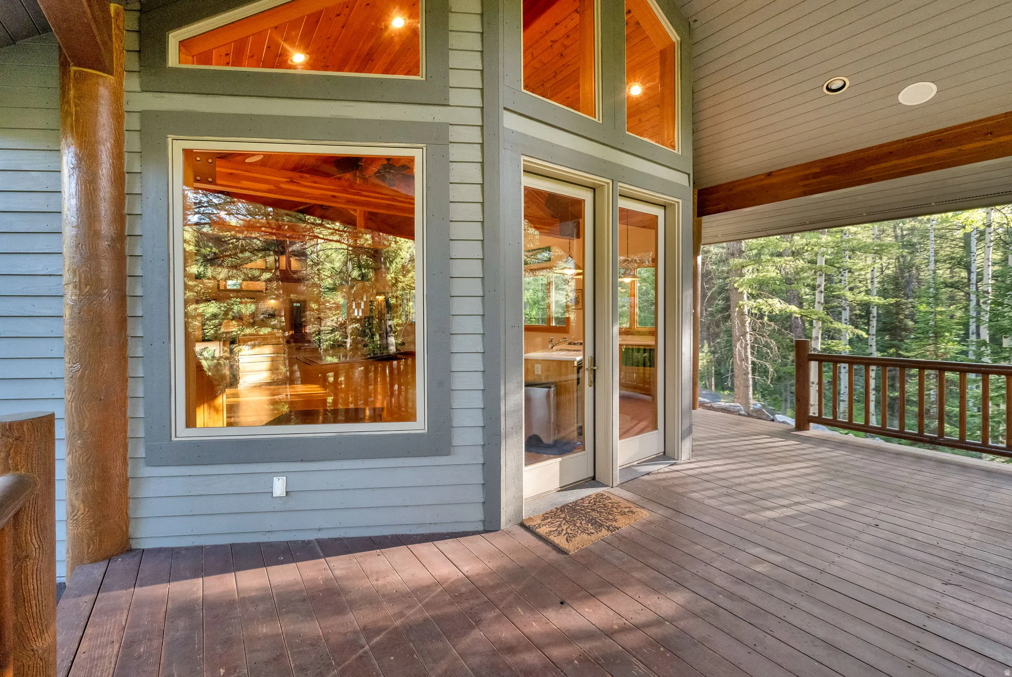 Studio deck over looking river.