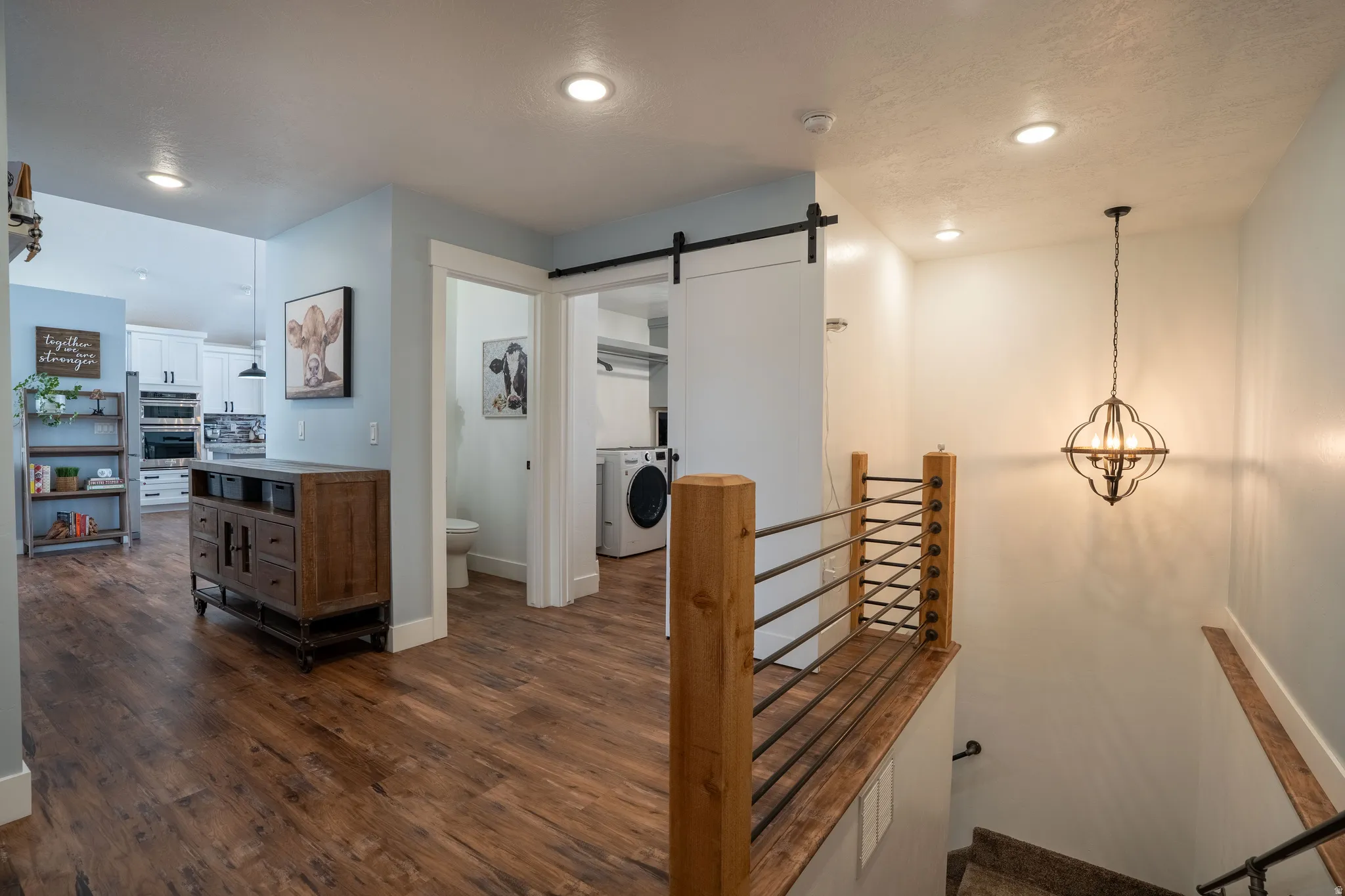 Entrance to basement and garage
