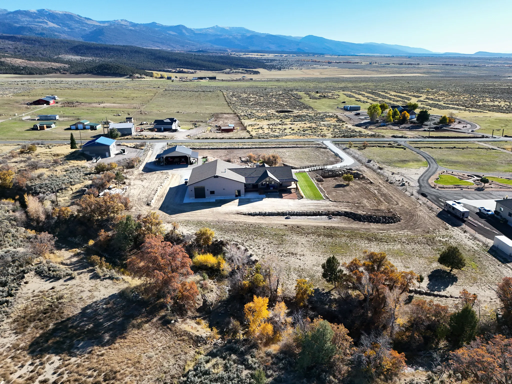 View of rural area featuring a mountain backdrop