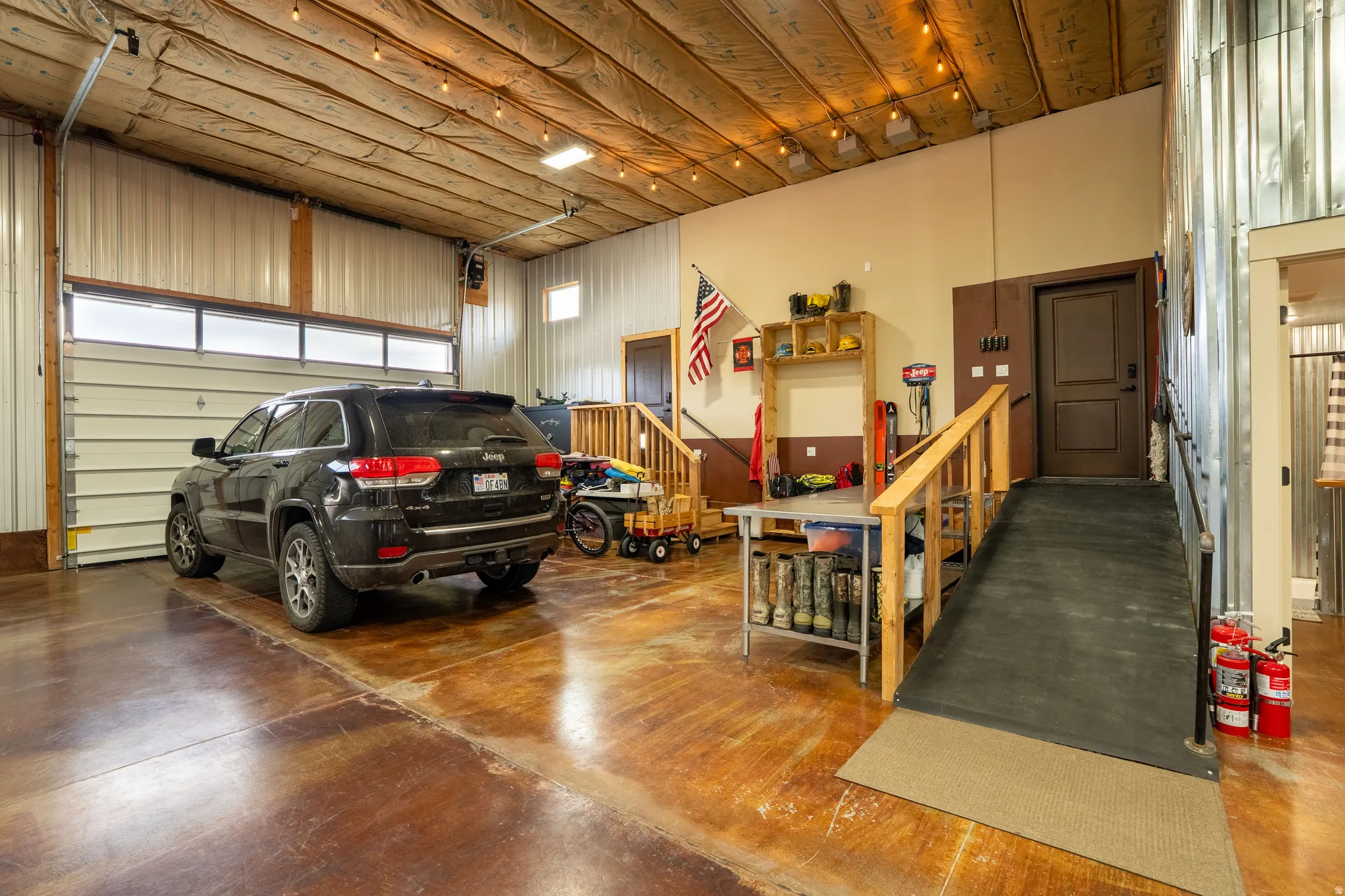 Garage with ramp