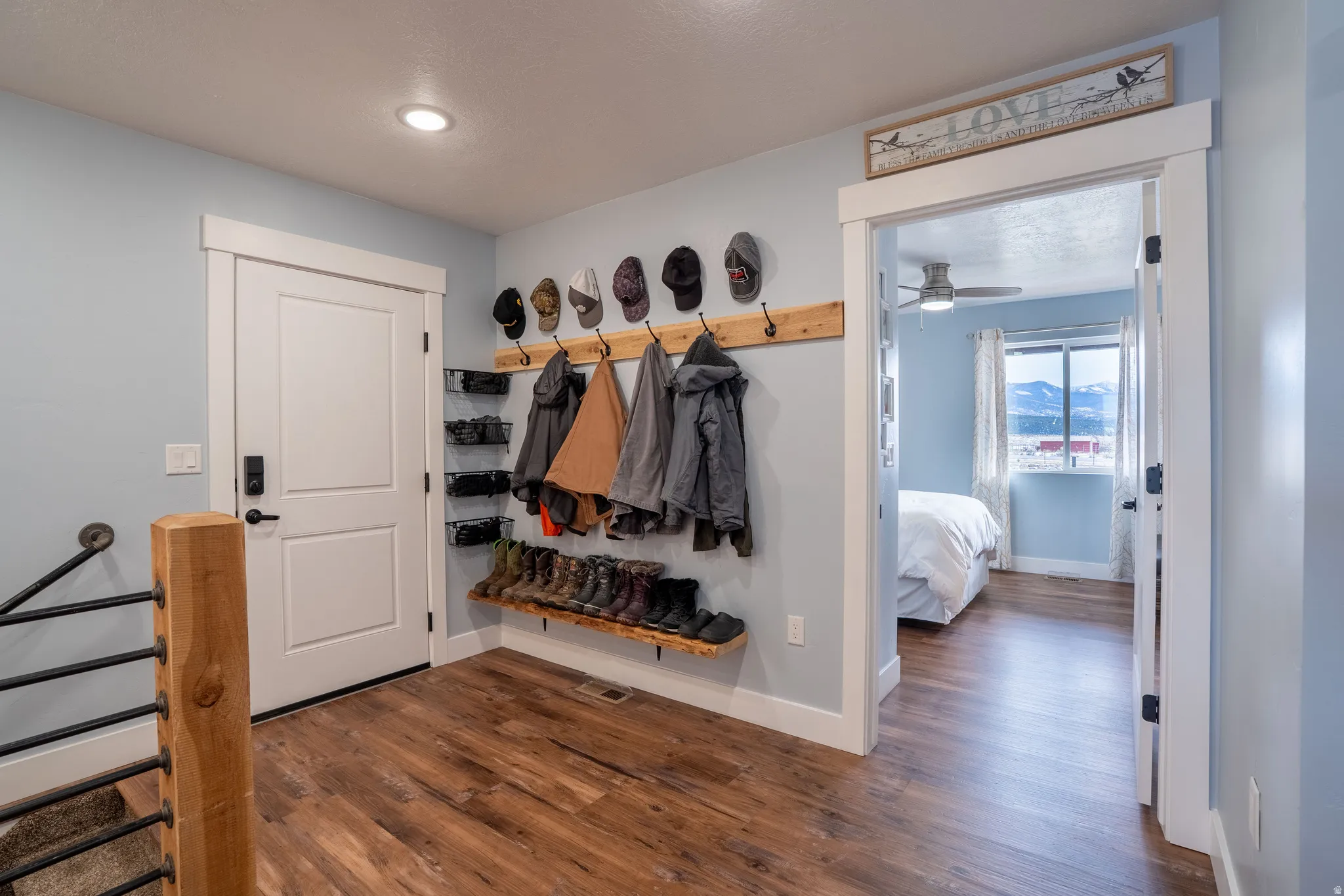 Mudroom with hooks