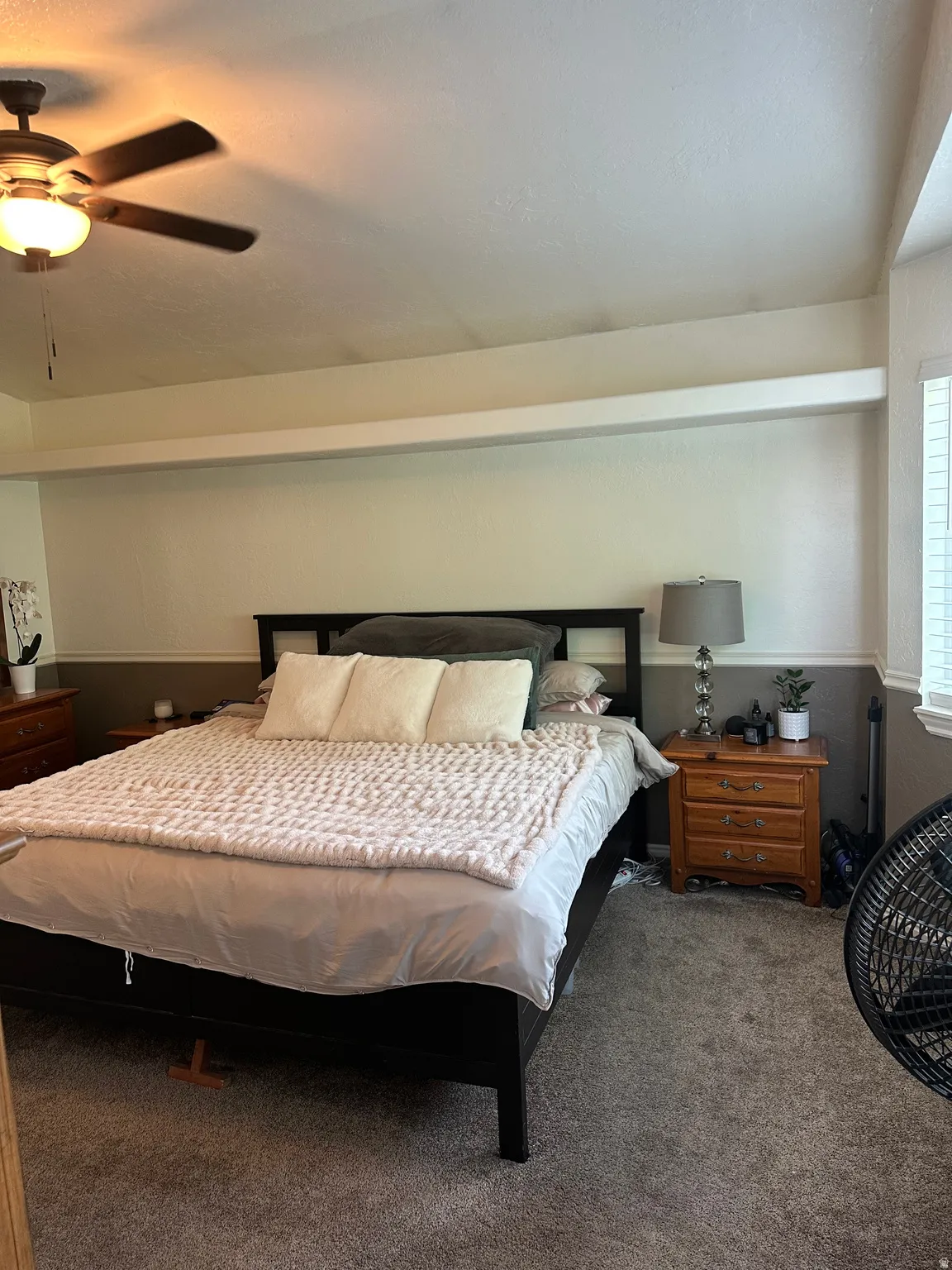 Ceiling fan with integrated lighting