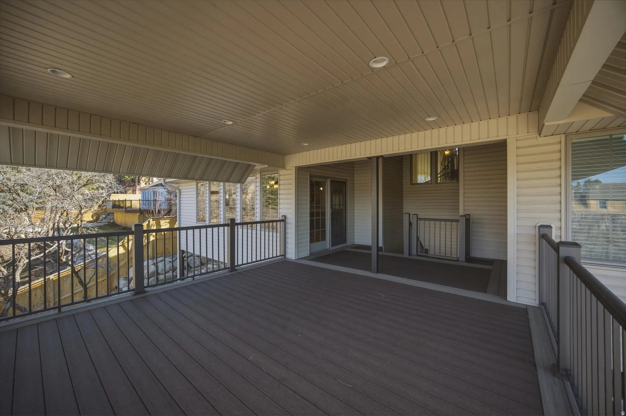 View of wooden deck