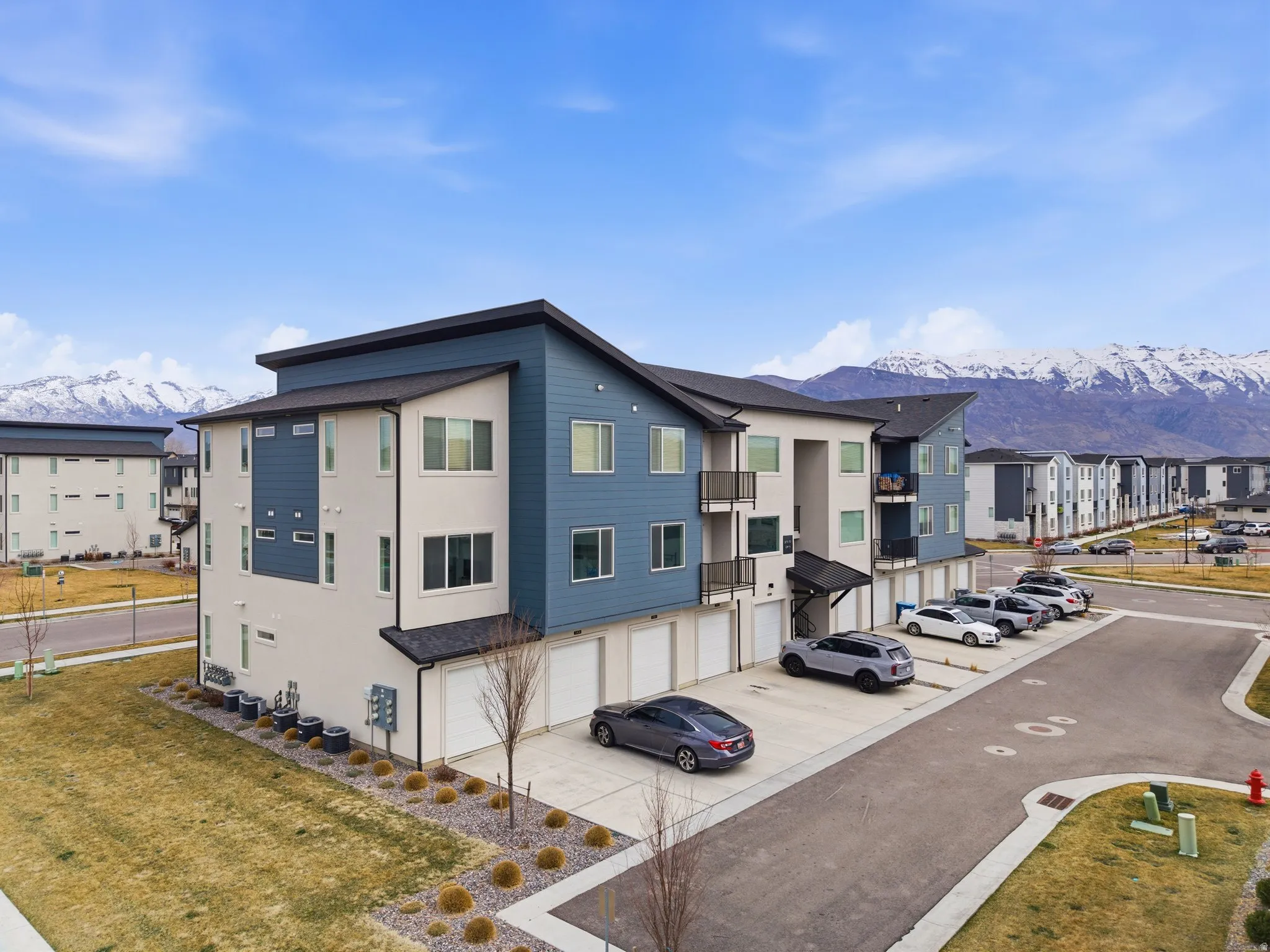View of asphalt street featuring a mountain view and a residential view