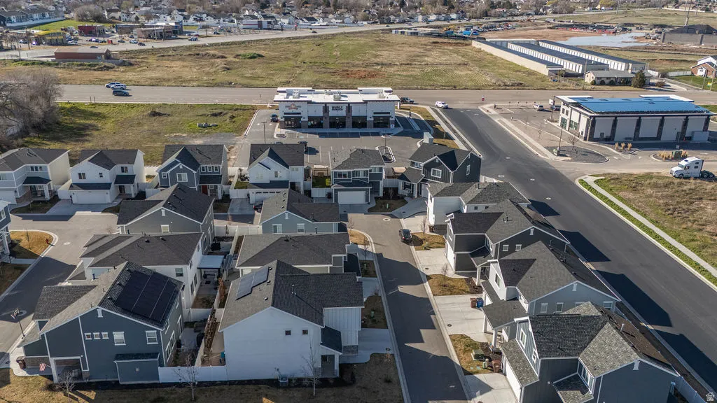 Aerial view of residential area