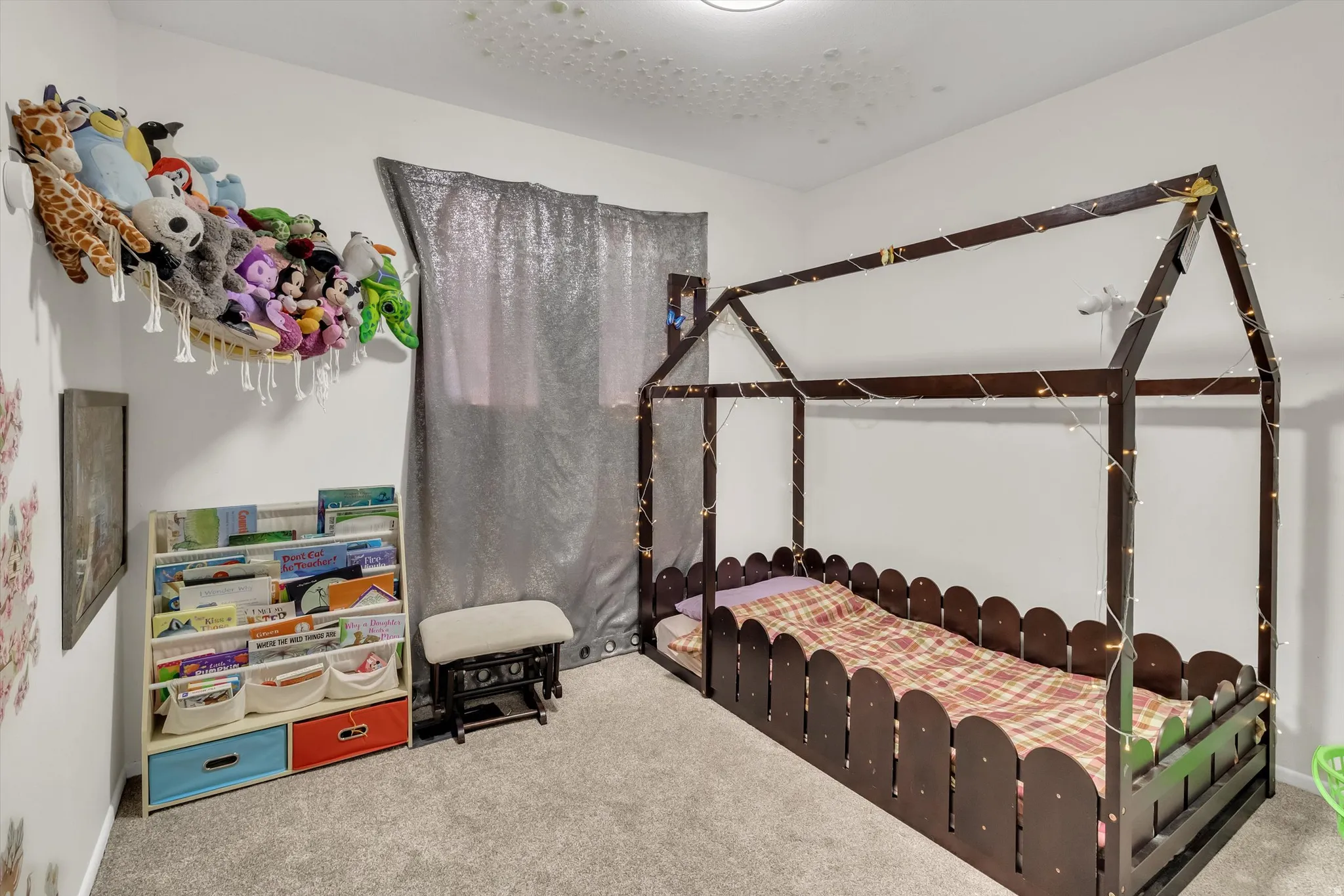 Bedroom featuring carpet floors