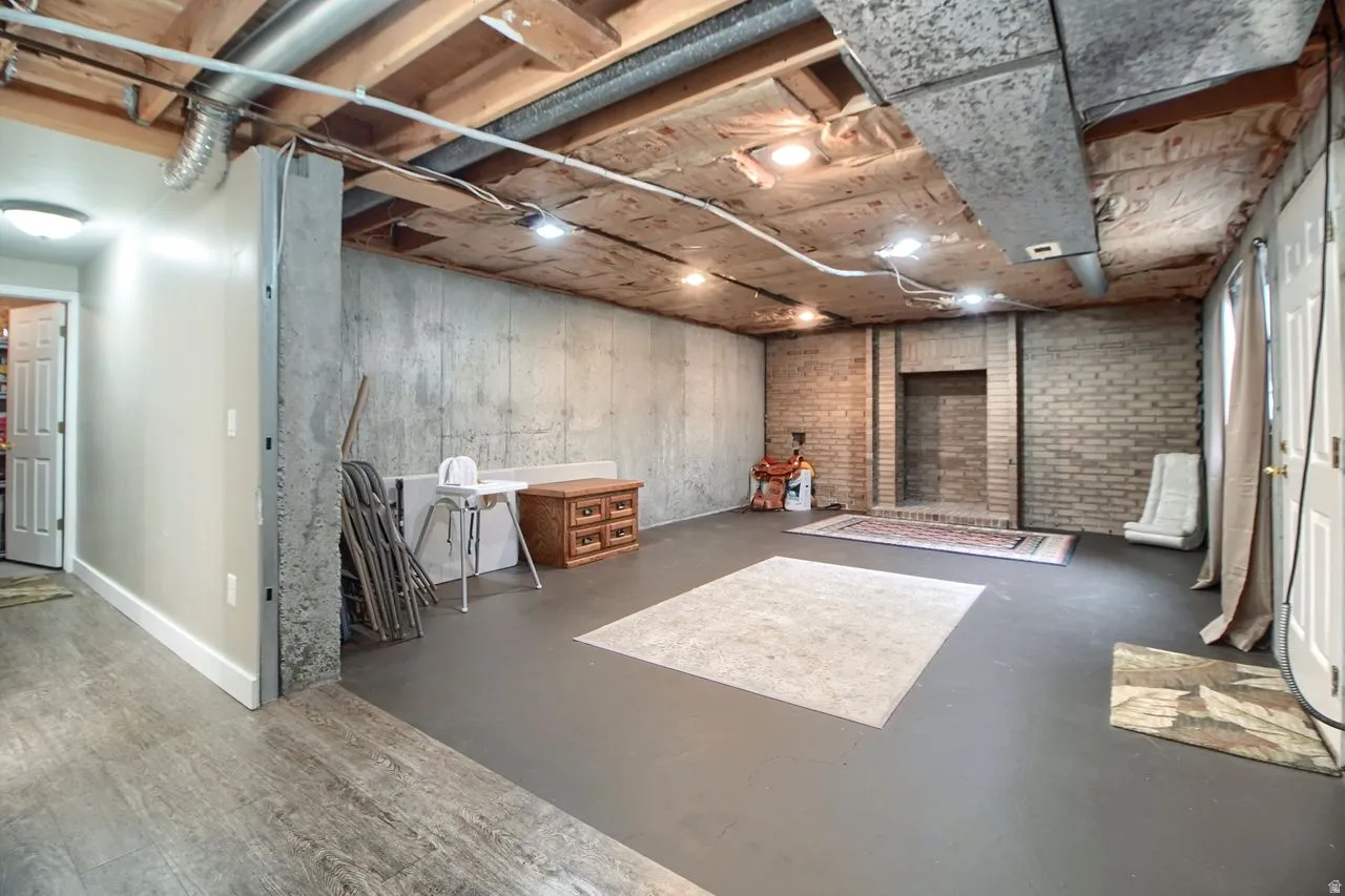 View of unfinished below grade area