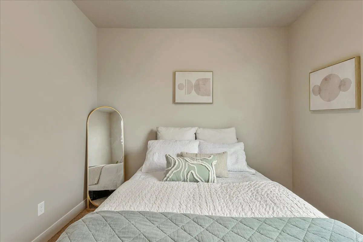 Bedroom with baseboards