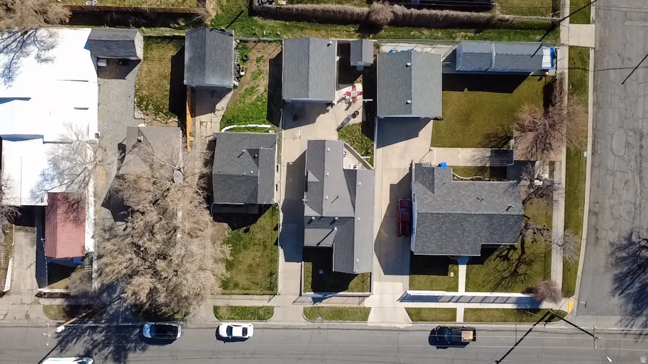 Aerial view of residential area