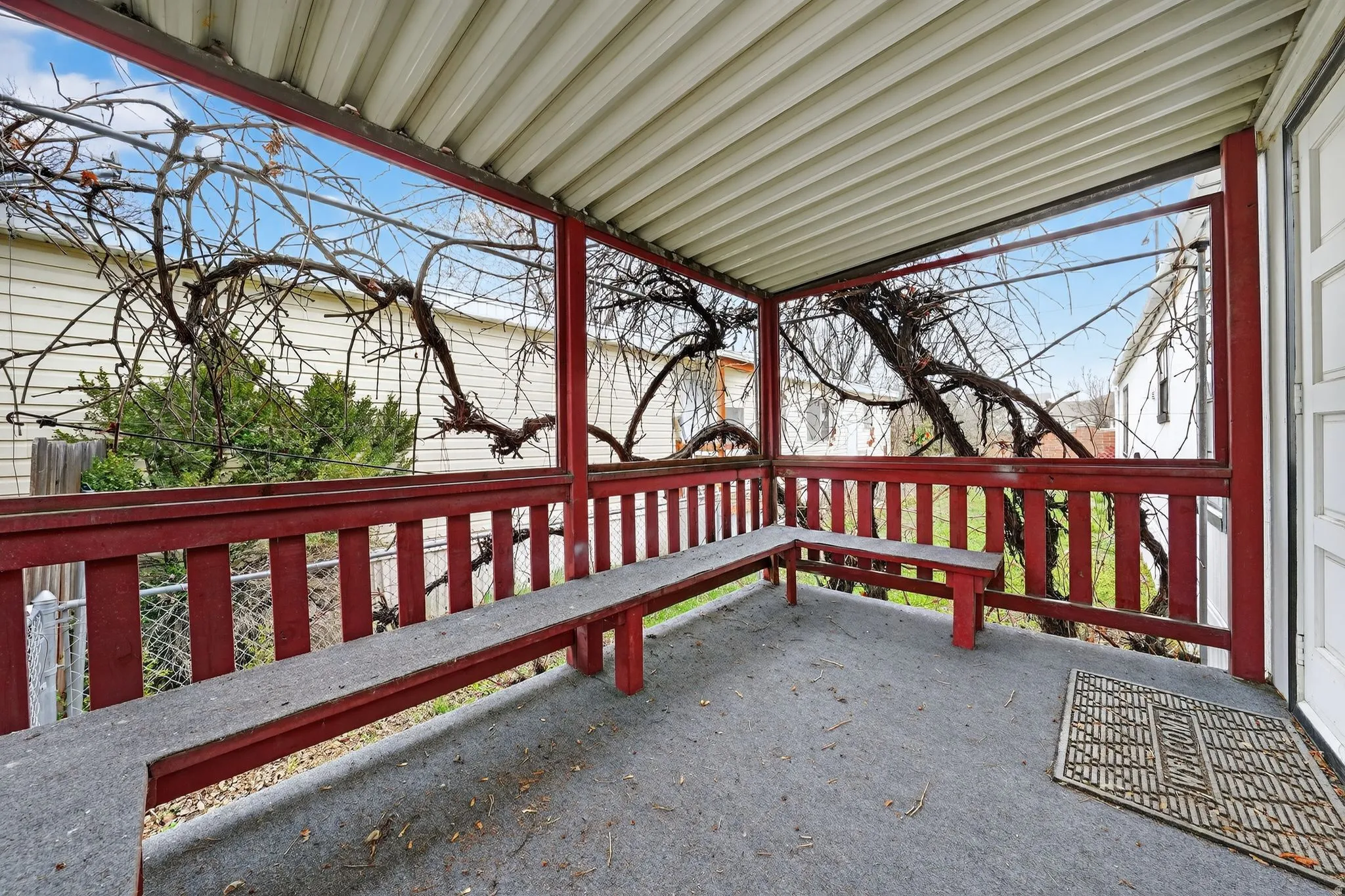 View of wooden terrace