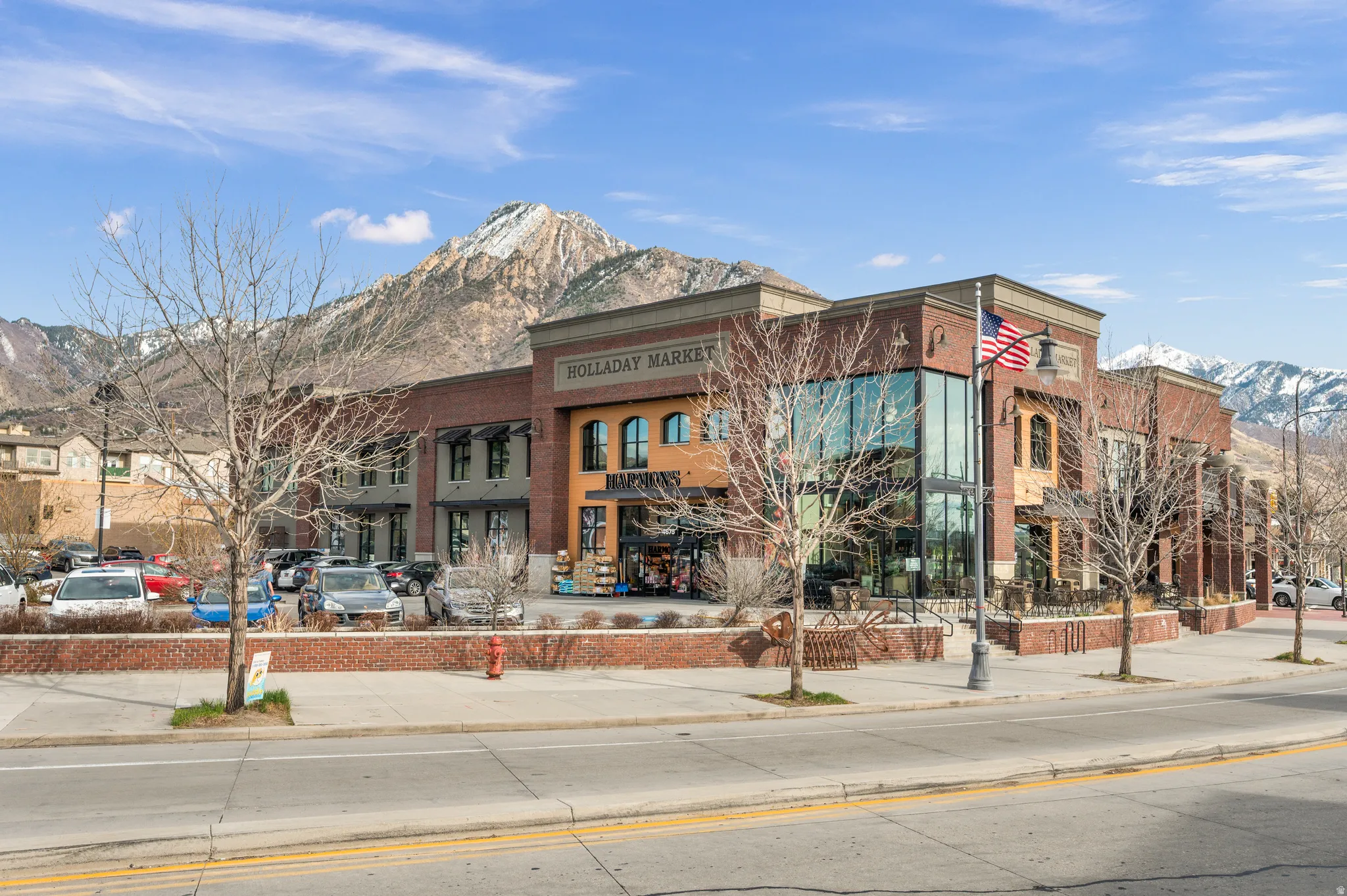 View of commercial location featuring a mountain view