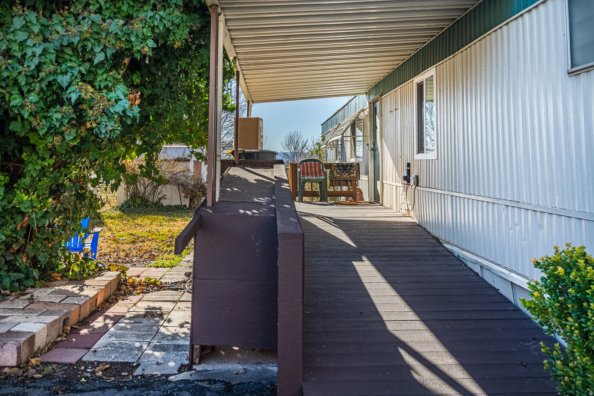View of wooden terrace