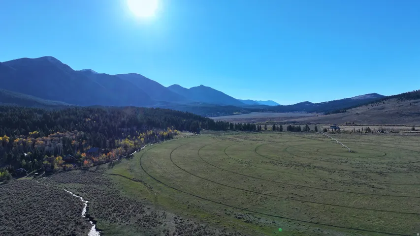 Mountain view with rural landscape