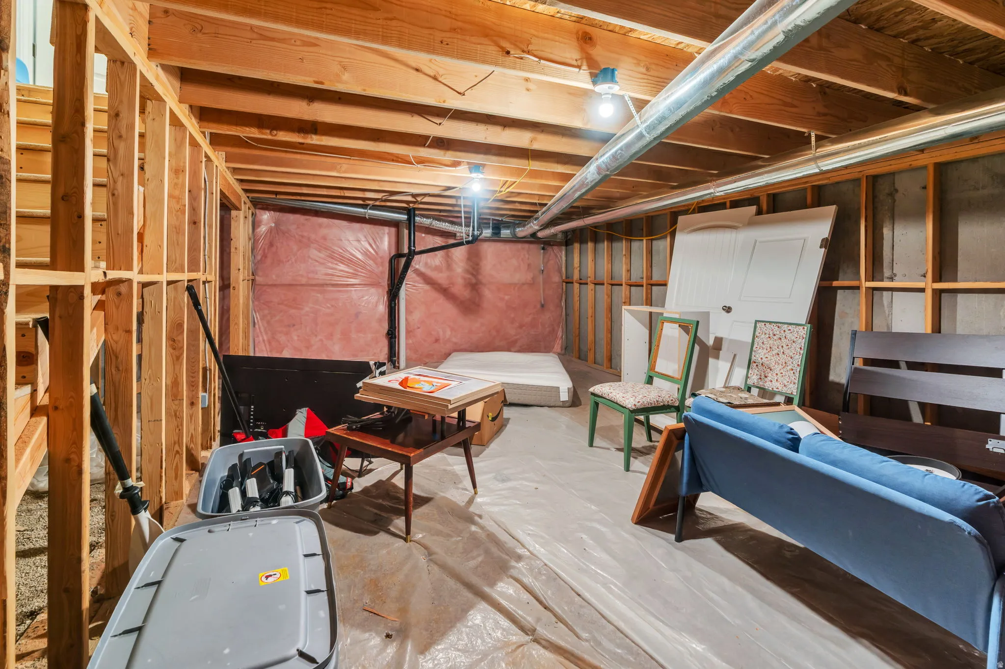 Amazing crawl space with 8' ceilings great to utilize for storage or extra space.