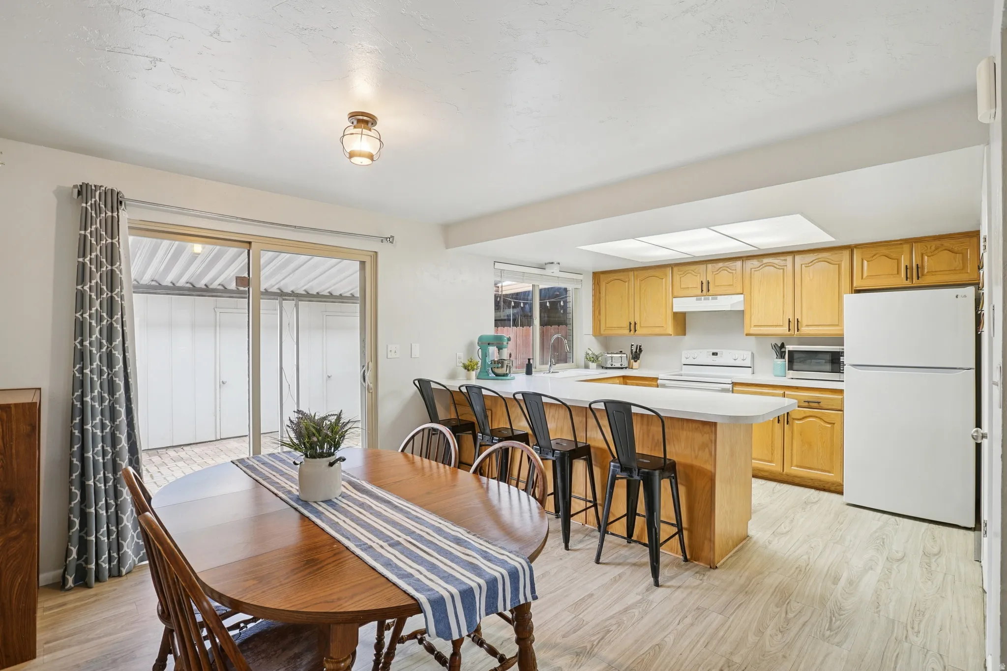 Dining room featuring light wood-style floors
