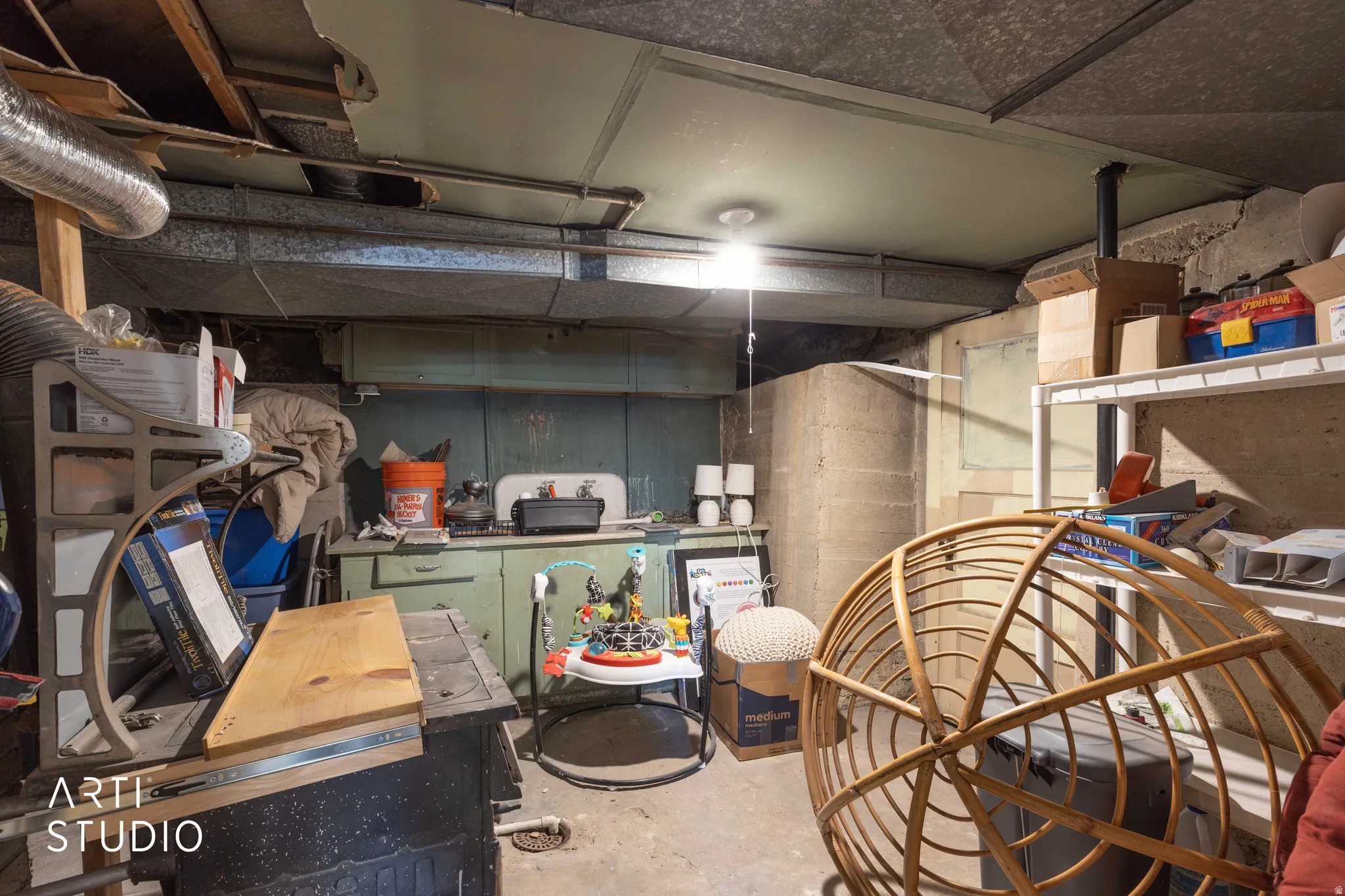 View of unfinished below grade area