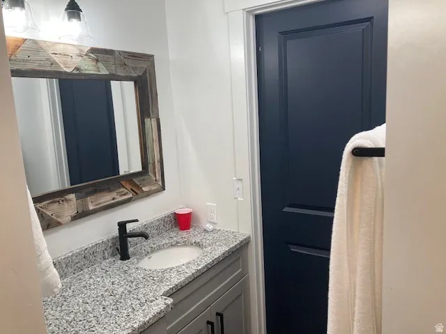 Bathroom featuring vanity