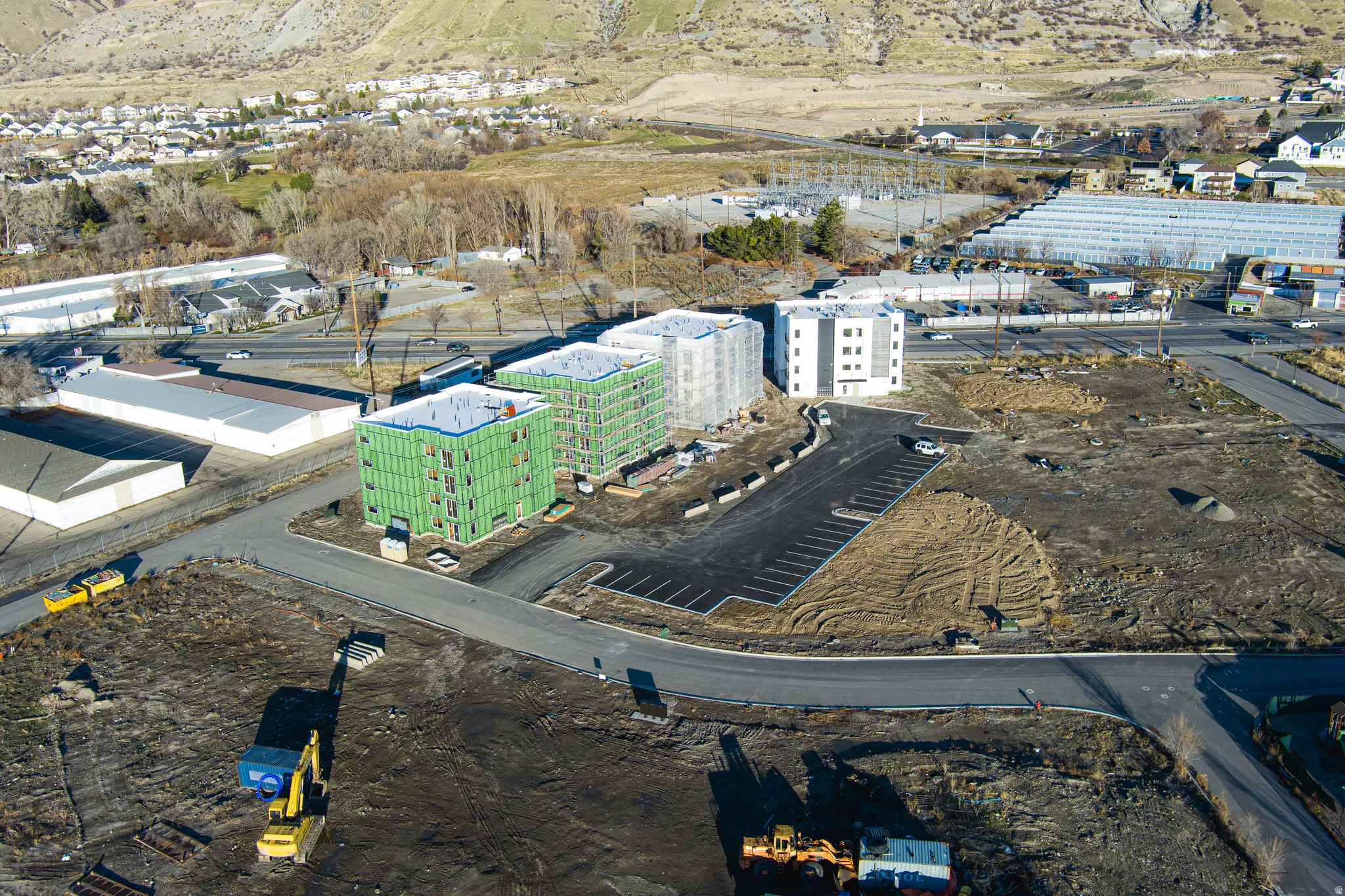 Aerial view of property's location