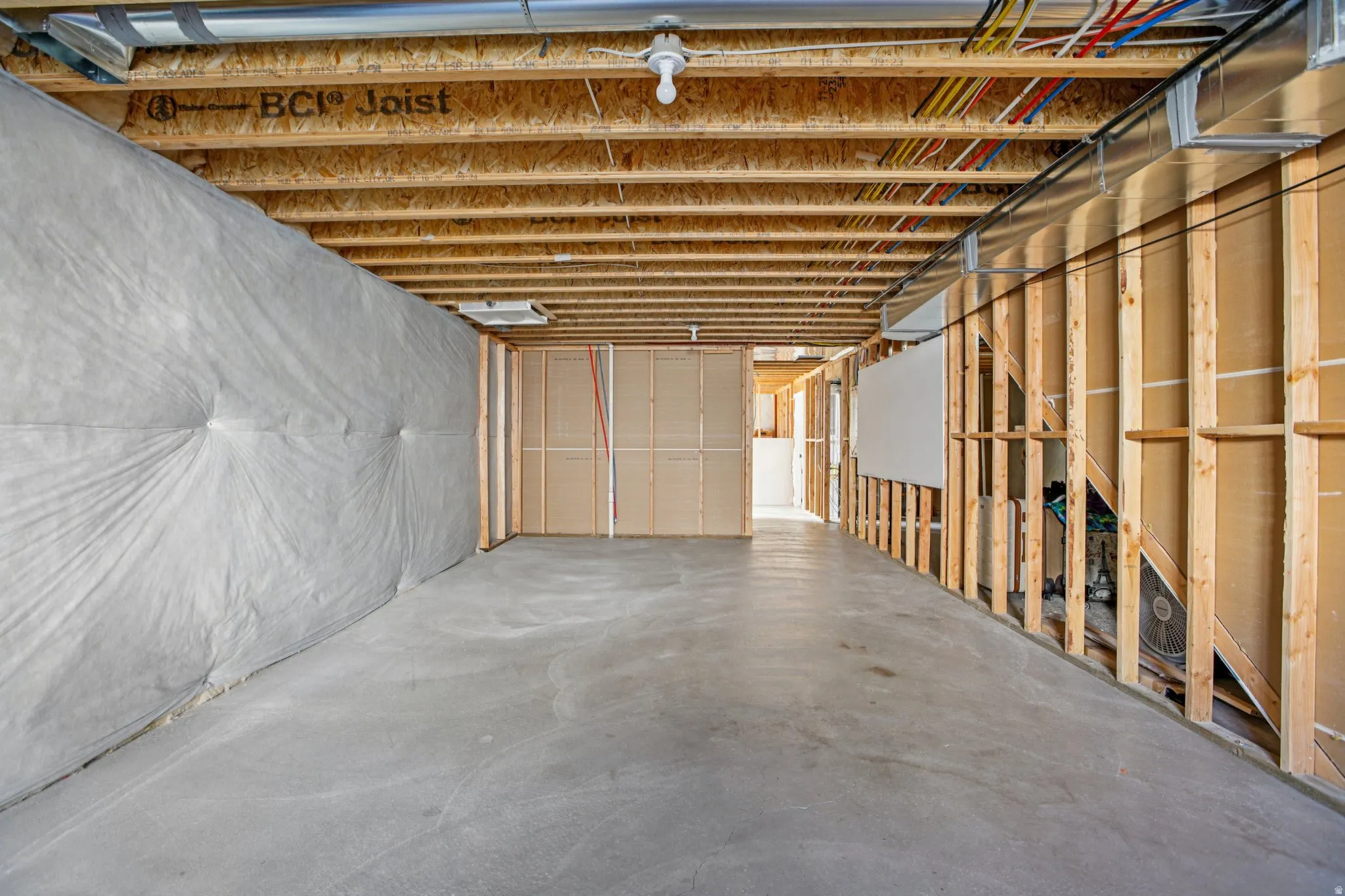 View of unfinished basement