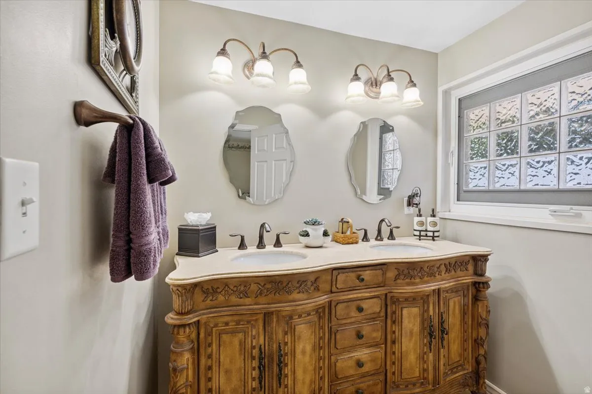 Bathroom with double vanity