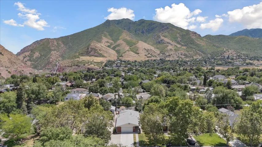 Mountain view with nearby suburban area