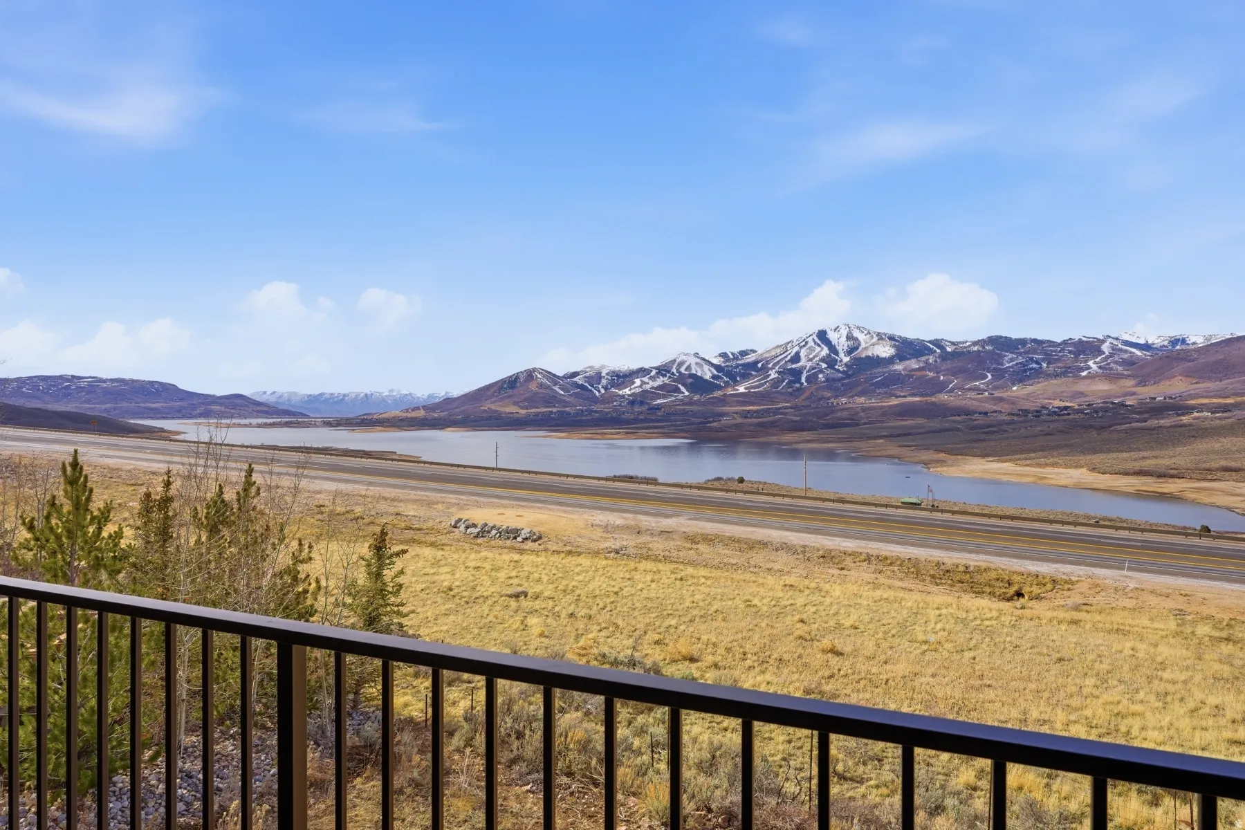 Mountain view with a large body of water